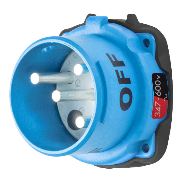 33-68146 - DS60 INLET POLY BLUE SIZE 4 TYPE 3R 2P+N+G 60A 347/600 VAC 60 Hz